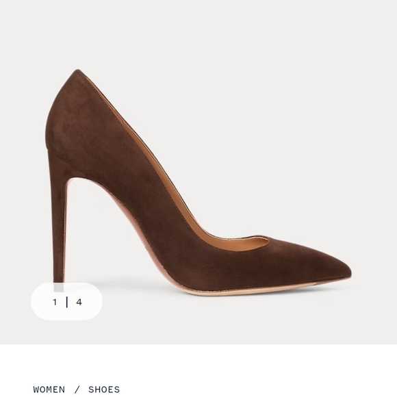 NEW Ralph Lauren Purple Label 8.5 Celia Goat-Suede Pump - Italian - MSRP: $575 - Picture 12 of 15